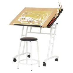 Studio Designs Studio 2-Piece Drafting Table and Stool Set