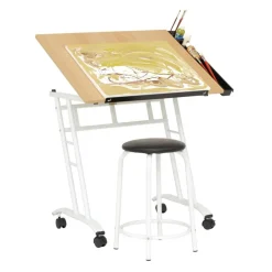 Studio Designs Studio 2-Piece Drafting Table and Stool Set