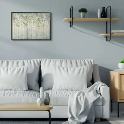 Stupell Industries Abstract Forest Leaves Trees Blue Tan Soft Painting Framed Wall Art