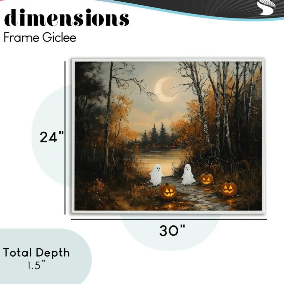 Stupell Industries Autumn Ghosts at Lake Framed Giclee, design by Arlington Prints