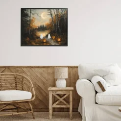 Stupell Industries Autumn Ghosts at Lake Framed Giclee, design by Arlington Prints