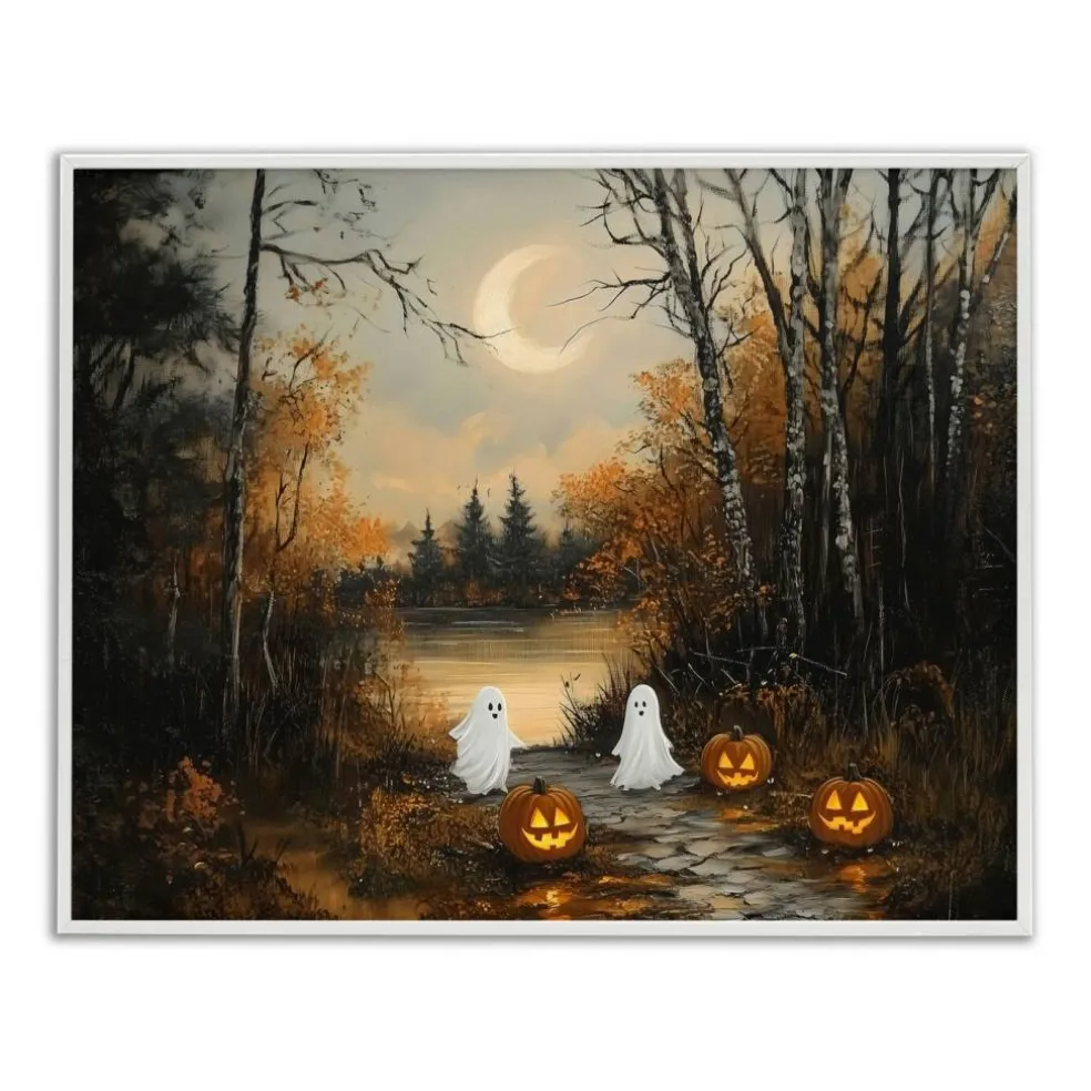 Stupell Industries Autumn Ghosts at Lake Framed Giclee, design by Arlington Prints