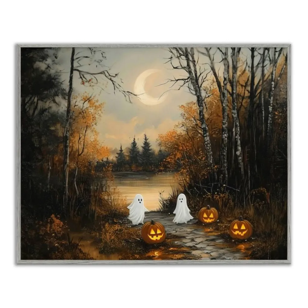 Stupell Industries Autumn Ghosts at Lake Framed Giclee, design by Arlington Prints