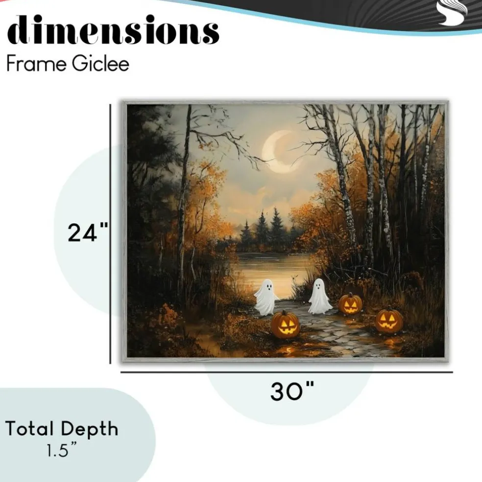 Stupell Industries Autumn Ghosts at Lake Framed Giclee, design by Arlington Prints