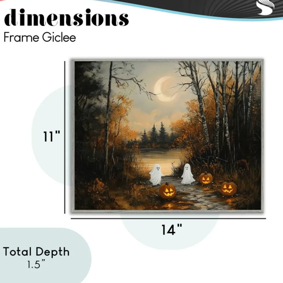 Stupell Industries Autumn Ghosts at Lake Framed Giclee, design by Arlington Prints