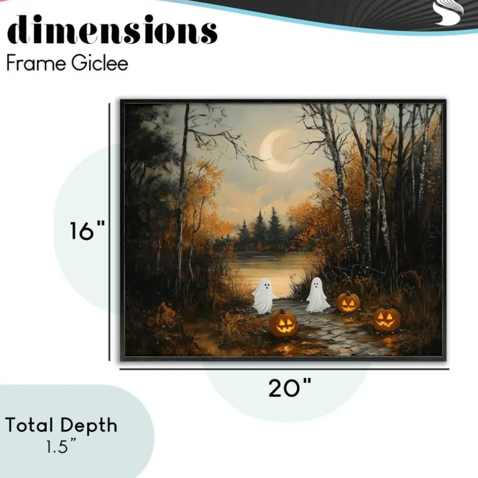 Stupell Industries Autumn Ghosts at Lake Framed Giclee, design by Arlington Prints