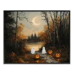 Stupell Industries Autumn Ghosts at Lake Framed Giclee, design by Arlington Prints