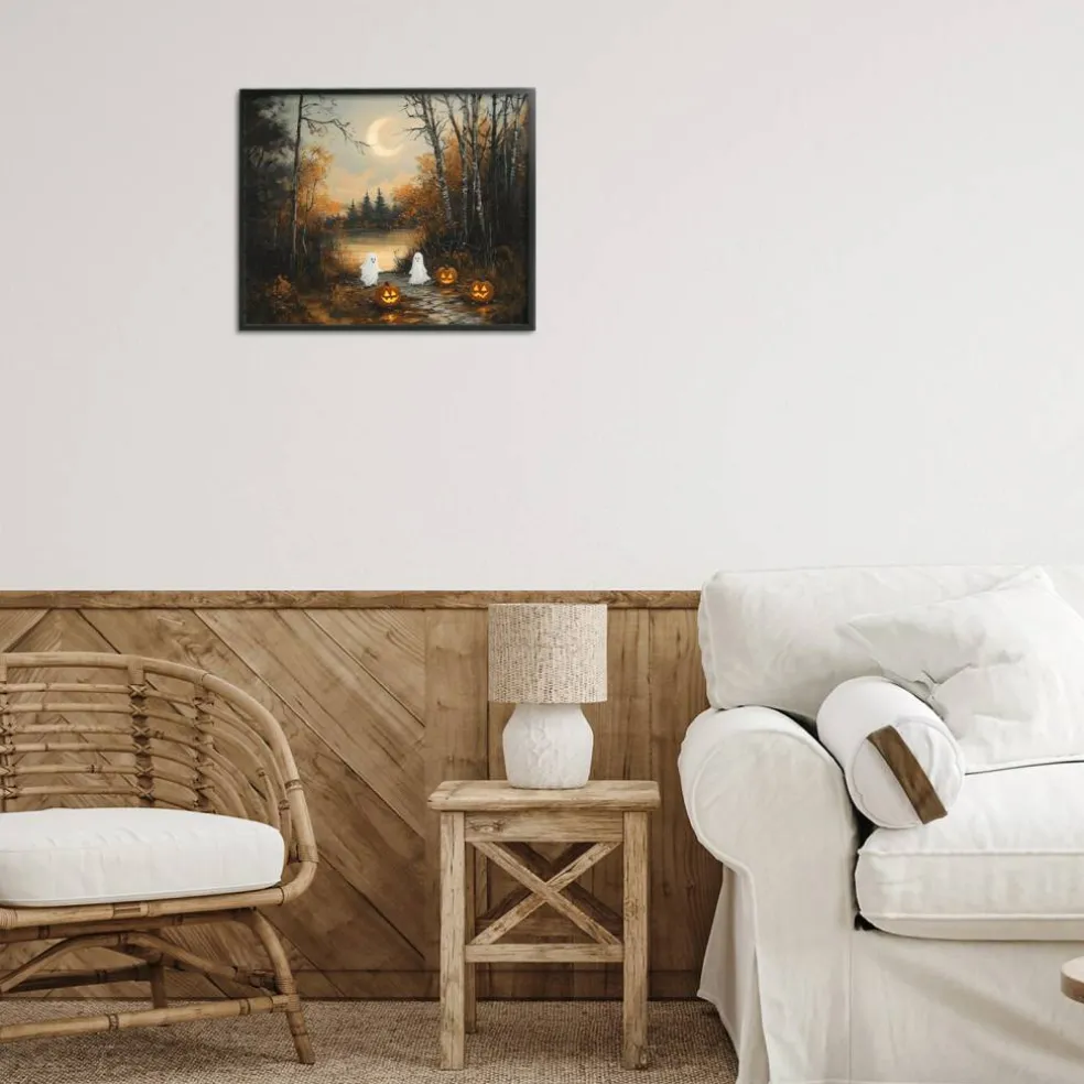 Stupell Industries Autumn Ghosts at Lake Framed Giclee, design by Arlington Prints