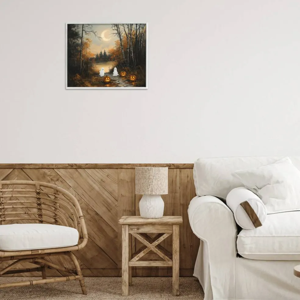 Stupell Industries Autumn Ghosts at Lake Framed Giclee, design by Arlington Prints