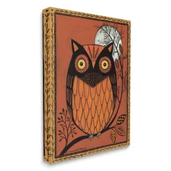 Stupell Industries Autumn Owl Under Moon Canvas Wall Art