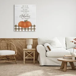 Stupell Industries Autumn Seasonal Phrase Canvas Wall Art