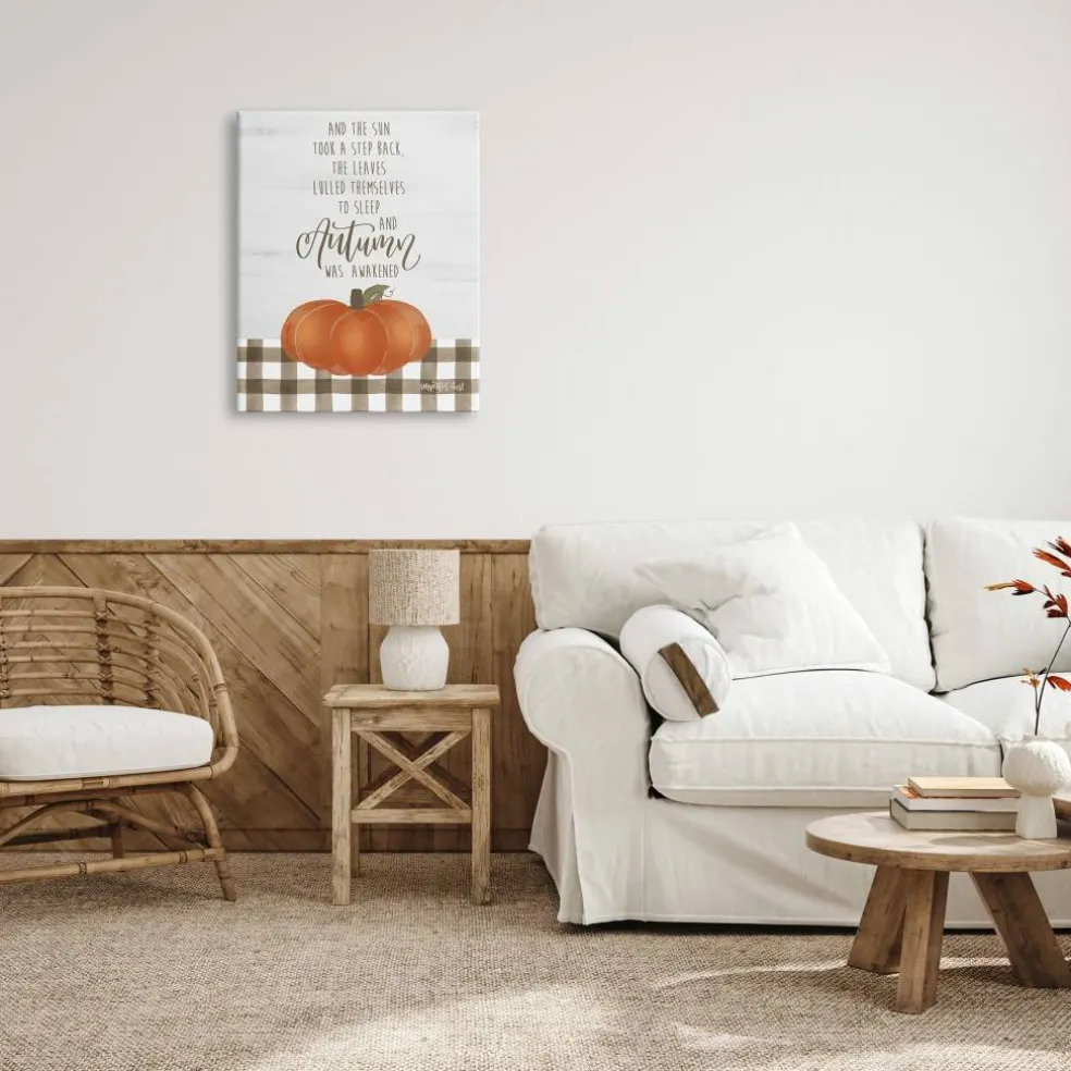 Stupell Industries Autumn Seasonal Phrase Canvas Wall Art