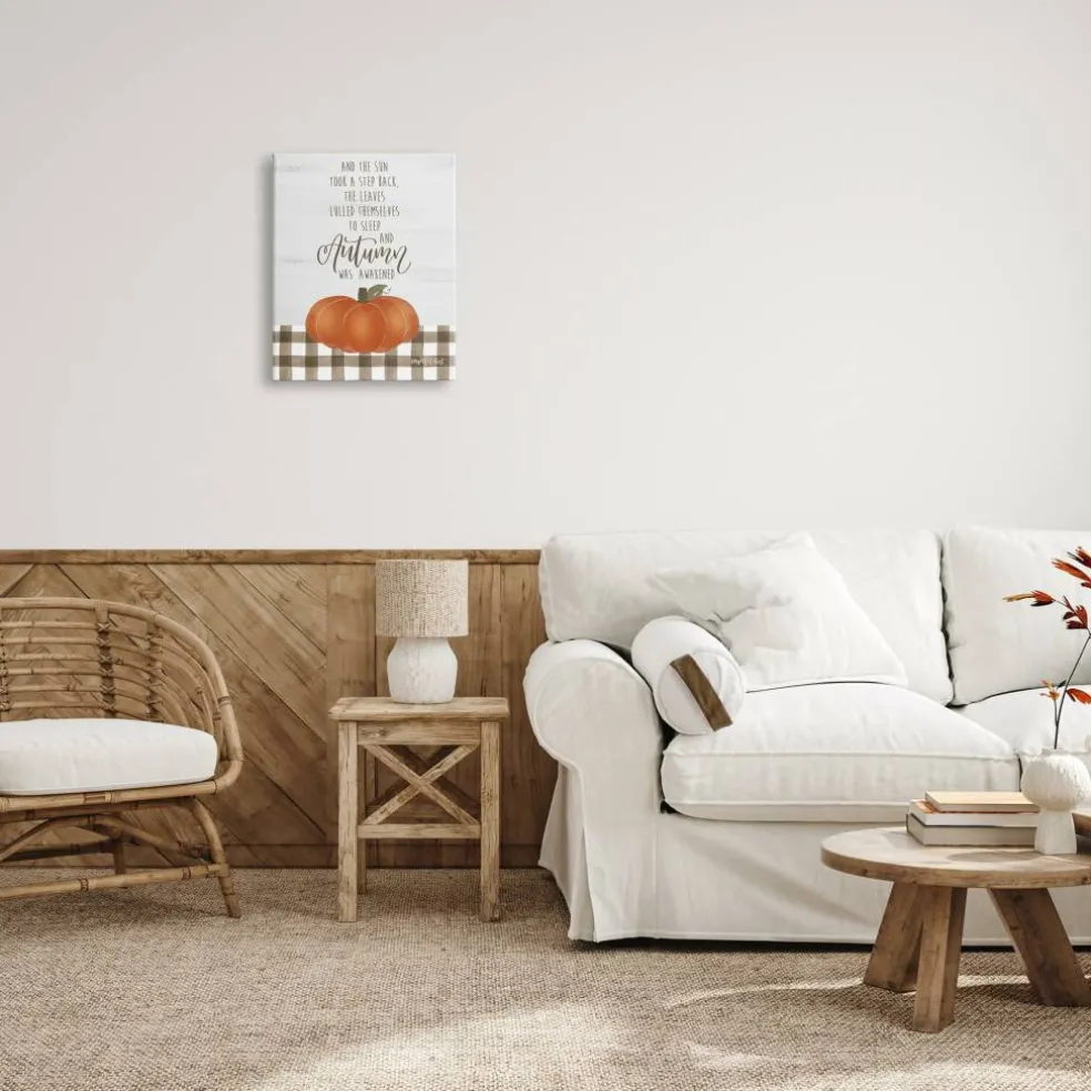 Stupell Industries Autumn Seasonal Phrase Canvas Wall Art