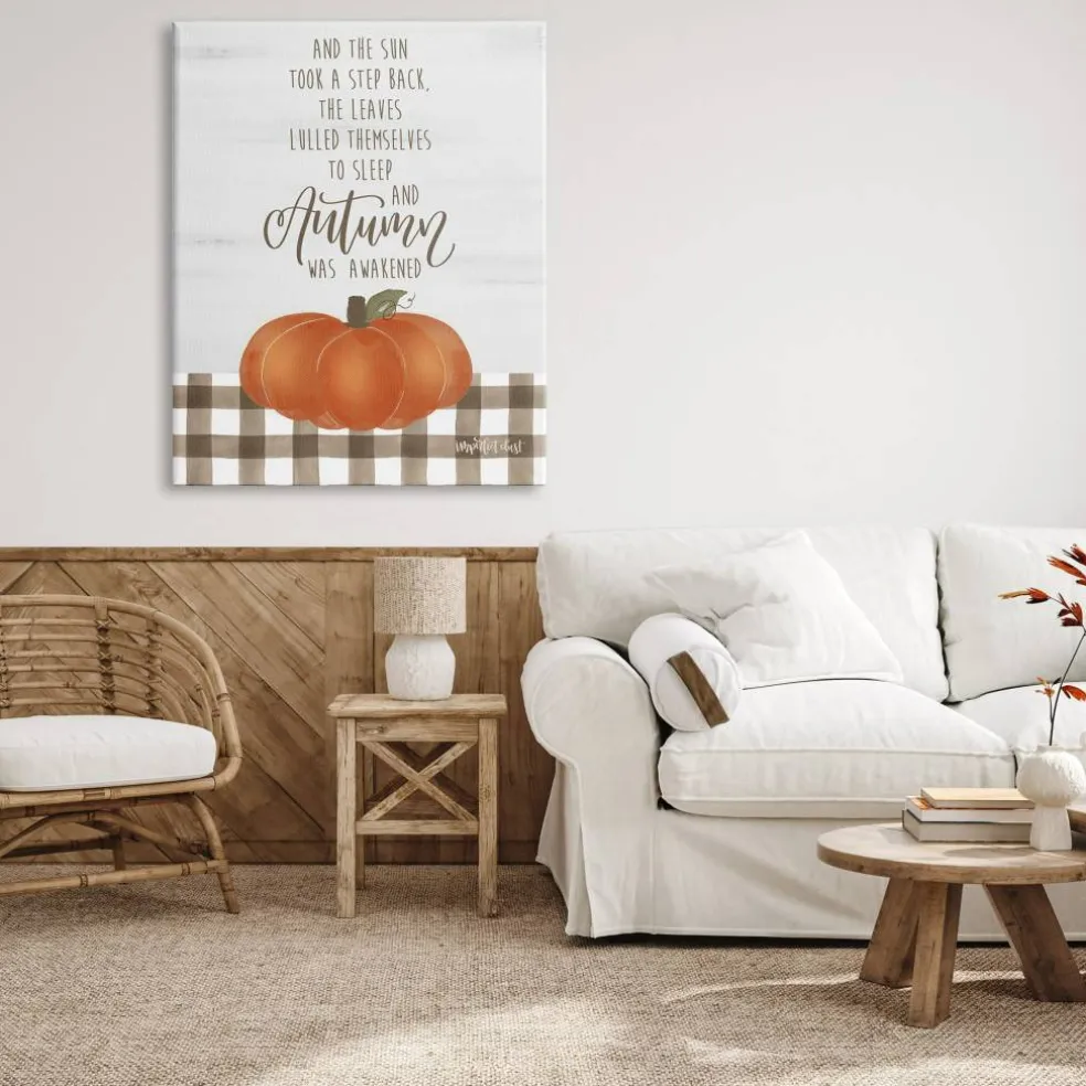 Stupell Industries Autumn Seasonal Phrase Canvas Wall Art