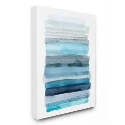 Stupell Industries Blue & Gray Ombre Abstract Lines Canvas Wall Art