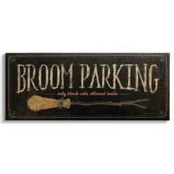 Stupell Industries Broom Parking Black Cats Allowed Canvas Wall Art
