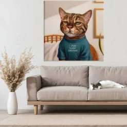 Stupell Industries Cattitude Speak Fluent Judgement Canvas, design by Lucia Heffernan