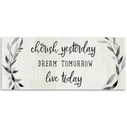 Stupell Industries Cherish Dream Live Today Canvas Wall Art, design by Carol Robinson