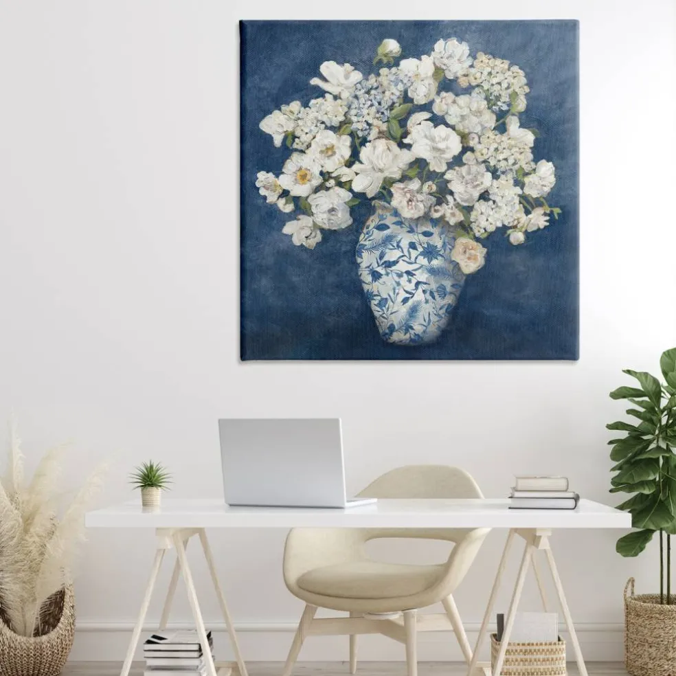 Stupell Industries Classic Blue Chinoiserie Vase Canvas, design by Charlene Olson