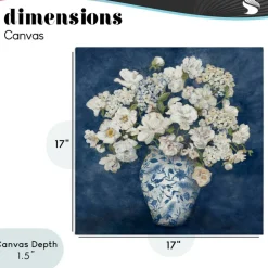 Stupell Industries Classic Blue Chinoiserie Vase Canvas, design by Charlene Olson