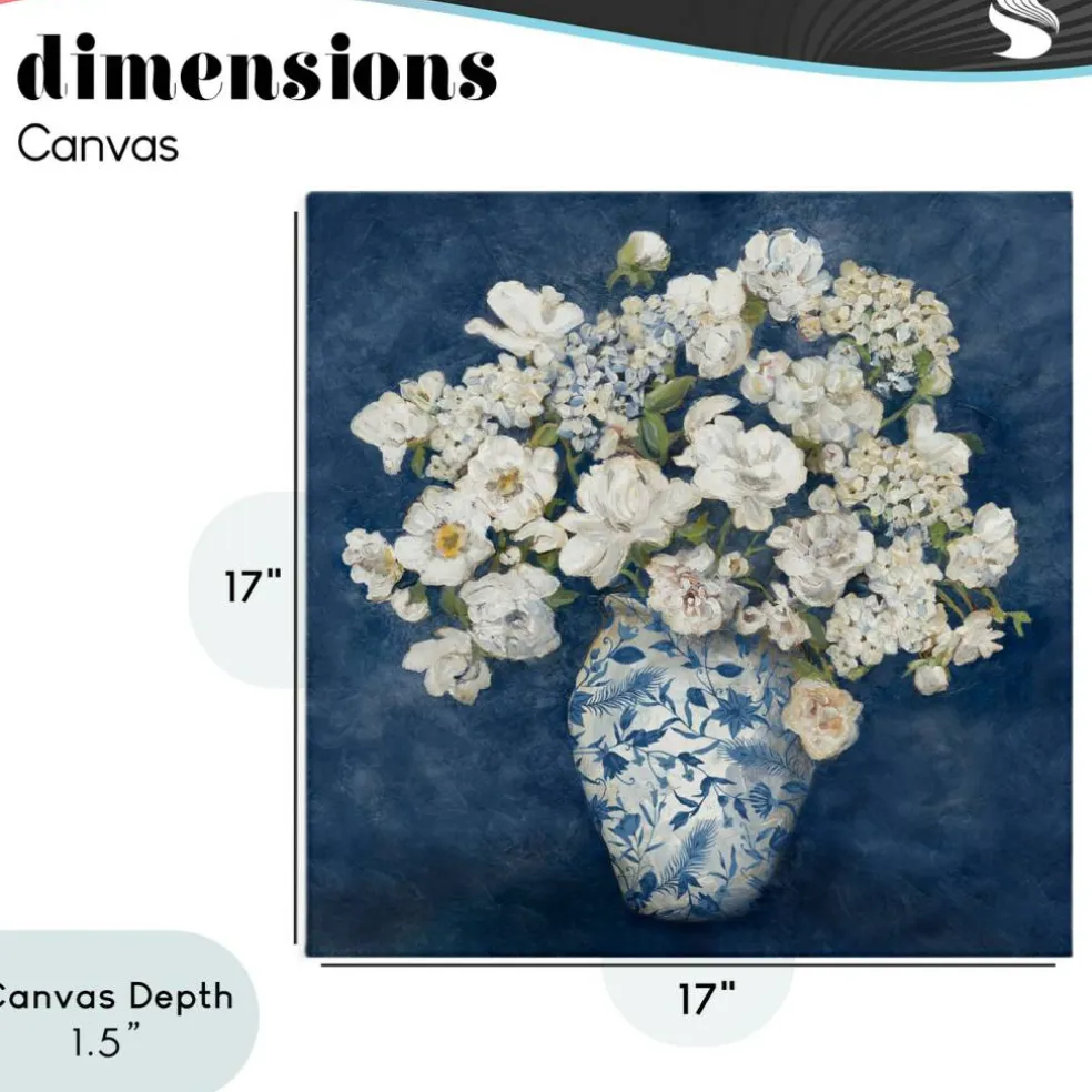Stupell Industries Classic Blue Chinoiserie Vase Canvas, design by Charlene Olson