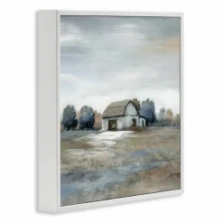 Stupell Industries Countryside Barn Neutral Tones Framed Giclee Art