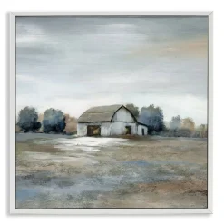 Stupell Industries Countryside Barn Neutral Tones Framed Giclee Art