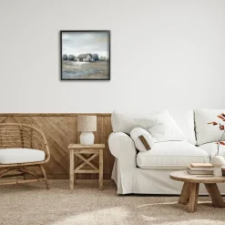 Stupell Industries Countryside Barn Neutral Tones Framed Giclee Art