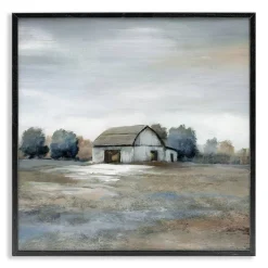 Stupell Industries Countryside Barn Neutral Tones Framed Giclee Art