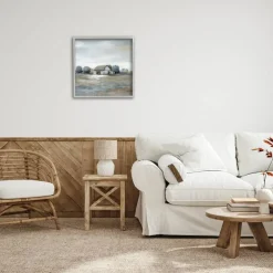 Stupell Industries Countryside Barn Neutral Tones Framed Giclee Art