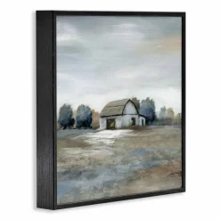 Stupell Industries Countryside Barn Neutral Tones Framed Giclee Art