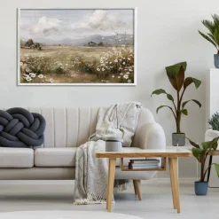 Stupell Industries Daisy Clusters in Field Framed Giclee, design by Jacky Ngan