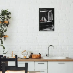 Stupell Industries Diner Noir Leopard Reflection Framed Giclee, design by Annabelle Hall
