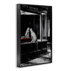 Stupell Industries Diner Noir Leopard Reflection Framed Giclee, design by Annabelle Hall