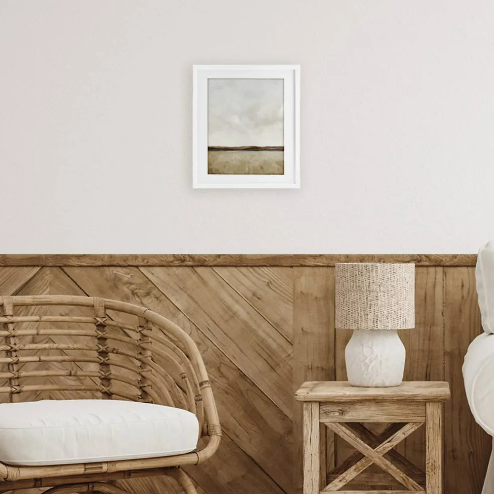 Stupell Industries Distant View in Neutrals Framed Print Under Glass, design by Kim Allen