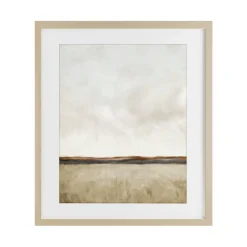Stupell Industries Distant View in Neutrals Framed Print Under Glass, design by Kim Allen