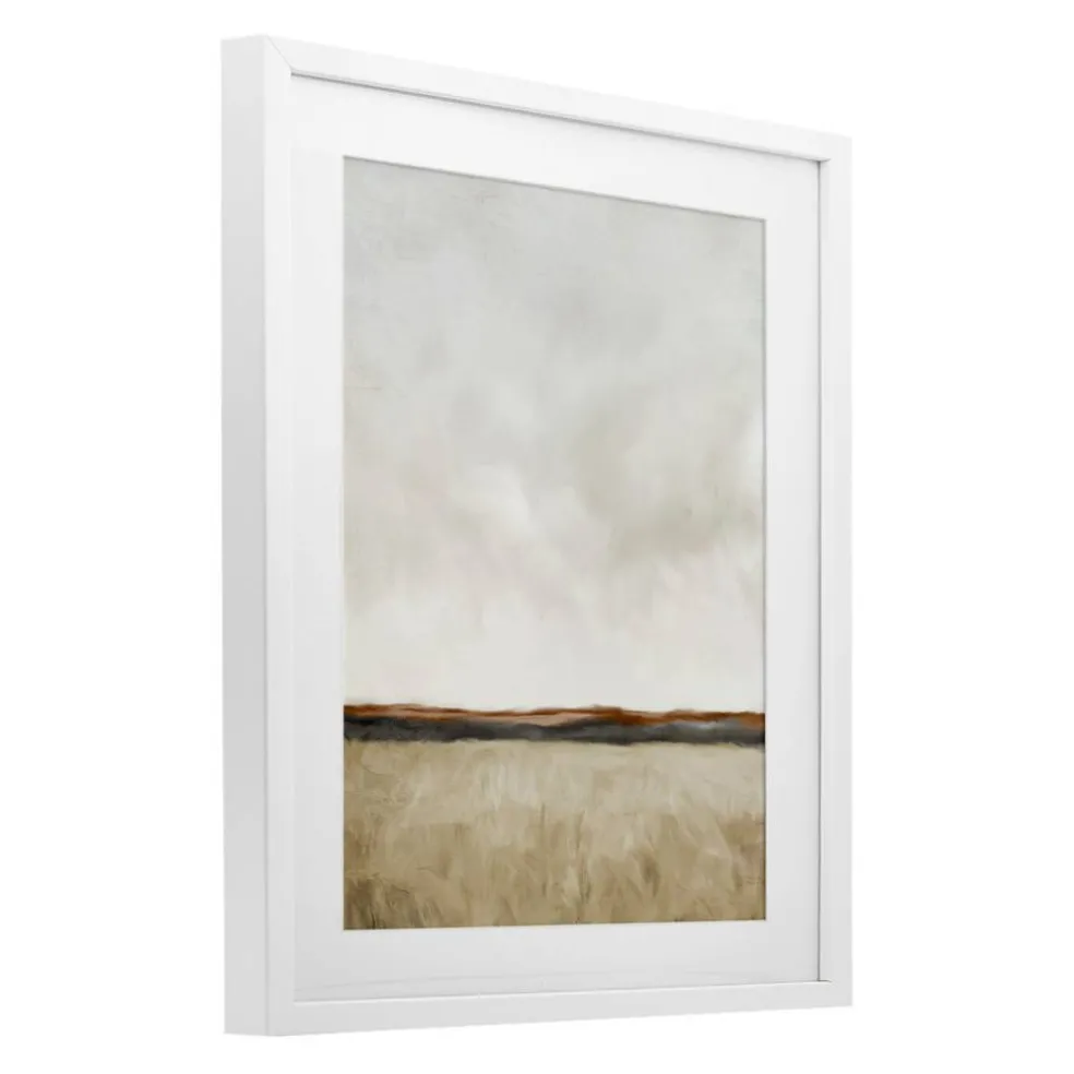 Stupell Industries Distant View in Neutrals Framed Print Under Glass, design by Kim Allen