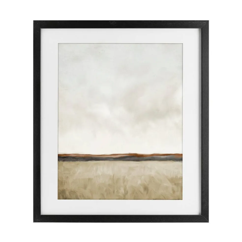 Stupell Industries Distant View in Neutrals Framed Print Under Glass, design by Kim Allen