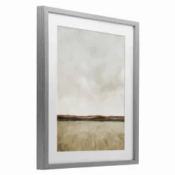Stupell Industries Distant View in Neutrals Framed Print Under Glass, design by Kim Allen
