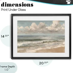 Stupell Industries Distressed Beach Horizon Framed Print Under Glass, design by Jacky Ngan