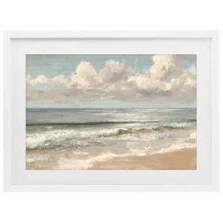 Stupell Industries Distressed Beach Horizon Framed Print Under Glass, design by Jacky Ngan