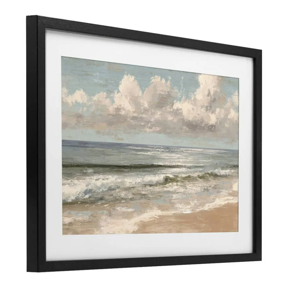 Stupell Industries Distressed Beach Horizon Framed Print Under Glass, design by Jacky Ngan