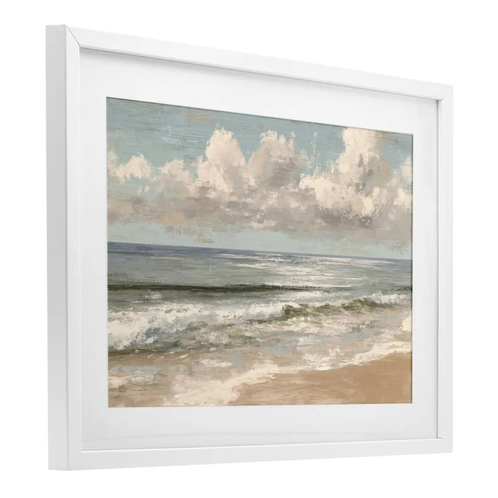 Stupell Industries Distressed Beach Horizon Framed Print Under Glass, design by Jacky Ngan