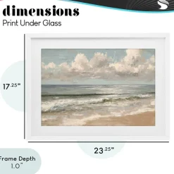 Stupell Industries Distressed Beach Horizon Framed Print Under Glass, design by Jacky Ngan