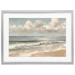 Stupell Industries Distressed Beach Horizon Framed Print Under Glass, design by Jacky Ngan