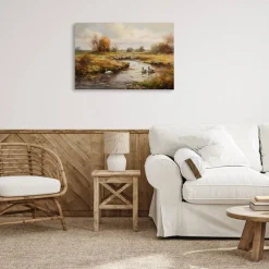 Stupell Industries Ducky Days Landscape Canvas Wall Art Design by Petal Prints Design