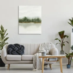 Stupell Industries Embracing Green Abstract Canvas, design by 1x
