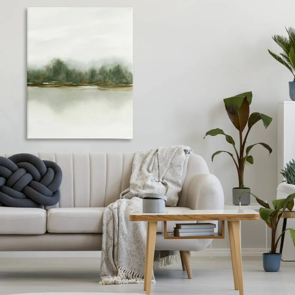 Stupell Industries Embracing Green Abstract Canvas, design by 1x