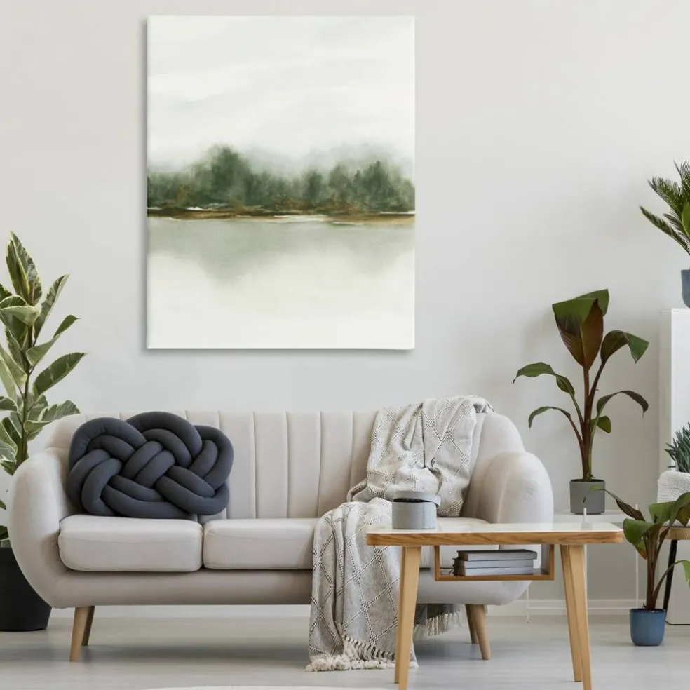 Stupell Industries Embracing Green Abstract Canvas, design by 1x