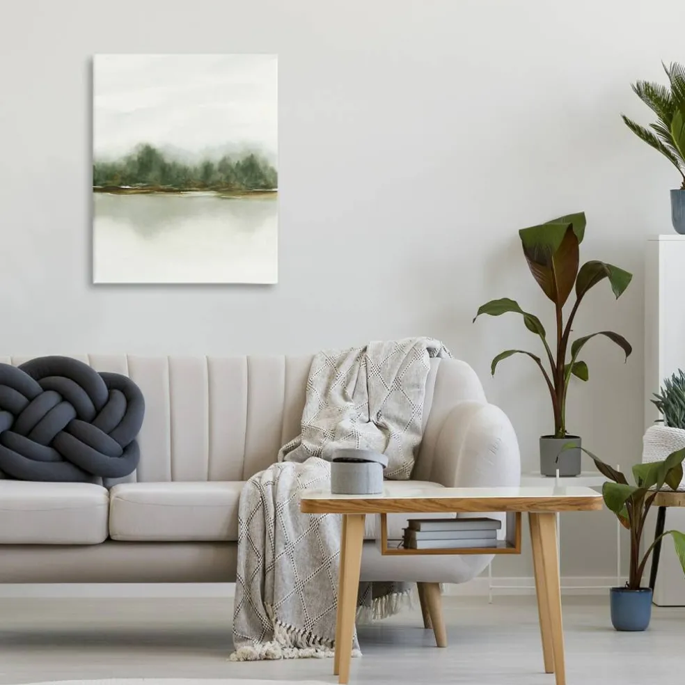 Stupell Industries Embracing Green Abstract Canvas, design by 1x
